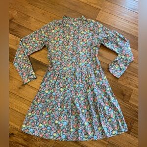 ANN MASHBURN Multicolor Floral Dress, Long Sleeve, Small